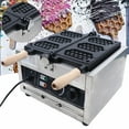 thumbnail image 6 of 1500W Commercial Nonstick Electric Honeycomb Waffle Pop Maker Baker 3pcs 110V, 6 of 17