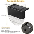 thumbnail image 5 of Solar Step Light, 4pcs Solar Patio Lights IP65 Waterproof with Auto On/Off Warm Light and Color Light Lighting for Steps Fences Outdoor Garden Decorat, 5 of 5