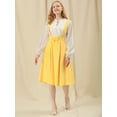thumbnail image 3 of DARING DIVA Women's Cute High Waist Suspender Skirt Mini Dress L Yellow, 3 of 6