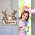 thumbnail image 4 of HOARBOEG 2025 Easter Bunny Wooden Door Hanger Spring Decoration Floral Pattern Front Door Sign For Home Party Festive Holiday Decor, 4 of 5