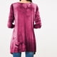 thumbnail image 5 of Camiseta informal con dobladillo irregular y cuello alto estampado de manga larga y cuello redondo para mujer Pompotops  gfhjh16886, 5 of 5