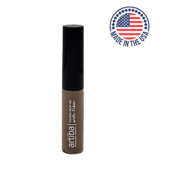 Artiba® Colored/Tinted Eyebrow Gel with Fiber MADE IN USA Taupe