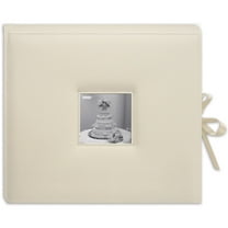 Pioneer 3-Ring Sewn Leatherette Album Box 13"X14.5"-Ivory