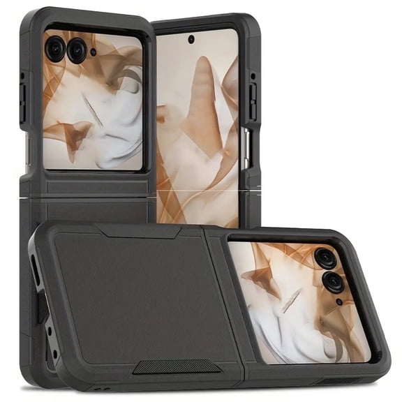 for Motorola Razr 2025/2024 Phone Case, Heavy Duty Rugged Shockproof Body Protection Cover for Moto Razr 2024/2025 (Black)