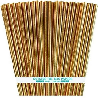Solid Gold Foil Paper Straws, Gold Party Decor, Gold Straws, Gold Bridal  Shower Decor, Gold Baby Shower