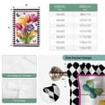 thumbnail image 6 of Spring Tulips Balloon Curtains for Bedroom/Front Door/Bathroom, Colorful Flowers Botanical Butterfly Farm Wooden Tie Up Curtains 63 Inch Length Kitchen Curtains Shades for Windows 46"x63", 6 of 8