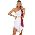 thumbnail image 3 of Sxiwei Robe Cosplay Grecque Grecque Ancienne Charmant pour Femmes avec Bandeau Bourgogne 3TG, 3 of 6