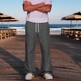 thumbnail image 6 of KLHDSF Men's Baggy Bootcut Sweatpants Wide Leg Flared Stretch Elastic Waist Drawstring Cotton Lounge Workout Casual Pants Dark Gray XL, 6 of 8