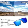 thumbnail image 6 of FEISEDY Sunglasses for Women Men, Fashion Mirrored Single Lens, Driving Beach Sunnies UV400 Shades B2996, 6 of 22