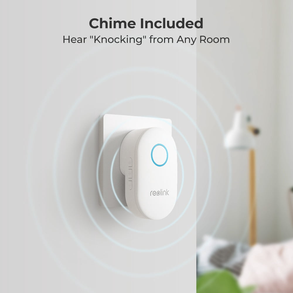 Reolink 2pcs Doorbell Camera 5G/2.4GHz WiFi Chime, 5MP Night Vision, 180° Motion Human Detection, 2 Way Talk, Local Storage Google Assistant