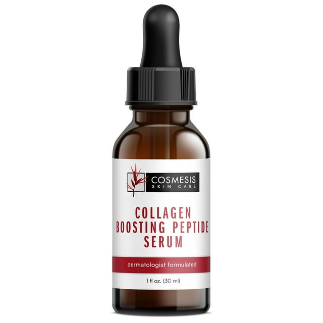 Suero peptídico potenciador de colágeno: sintetiza todos los tipos principales de colágeno, mejora la firmeza, la suavidad y reduce las arrugas, 1 oz. cosmesis