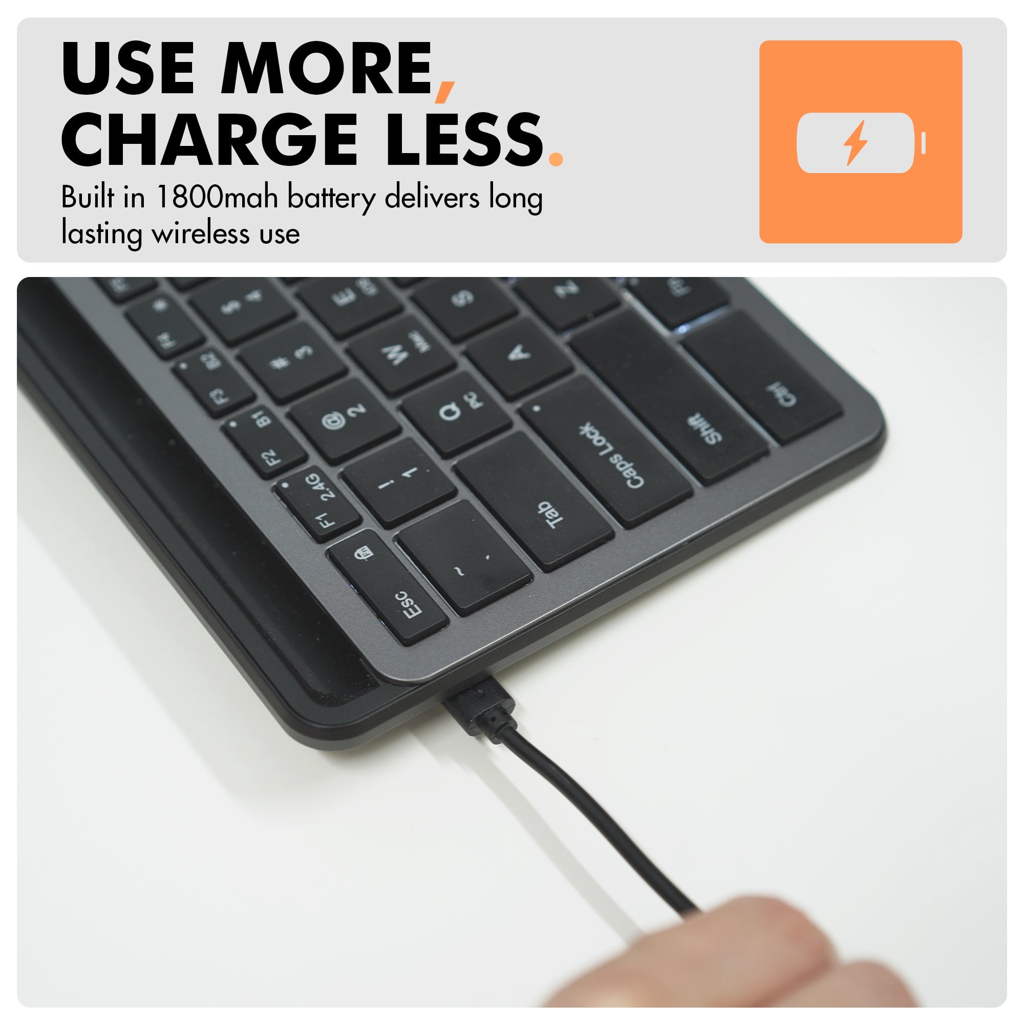 X9 Performance Small Wireless Keyboard with Dock - (BT + 2.4Ghz) - Ready for Travel - Compact Bluetooth Keyboard for Tablet, Phone, Office - Backlit, Portable, Multi-Device - PC, Mac, iPad, Android