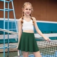 thumbnail image 2 of VBEWZET High Waist Pleated Athletic Skort Girls Summer Dress, Breathable Tennis Skirt Sport Daily Dress for Girls Outdoor Training Green 13-14 Years, 2 of 4