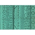 thumbnail image 1 of Ahgly Company Indoor Rectangle Solid Turquoise Blue Modern Area Rugs, 6' x 9', 1 of 4