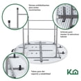 thumbnail image 4 of Mesa Redonda Plegable Kingshouse para Comedor 122 cm Blanca, 4 of 9