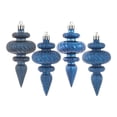 thumbnail image 1 of Vickerman 4 Pouces 4 Finitions Ornements de Noël en Bleu Minuit (Ensemble de 8), 1 of 3