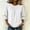 White women round neck blouse a1, variant on SSZMDLB Women Round Neck 3/4 Sleeve Pleated Blouse Casual Basic Summer Tops Fashion Tee Shirt Comfy Vacation Outfits Work Clothes, Orange XL