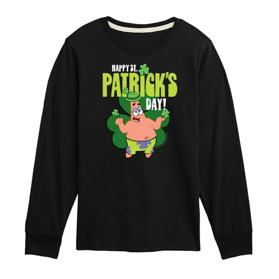 SpongeBob SquarePants - Happy St Patricks Day - Toddler And Youth Long Sleeve Graphic T-Shirt