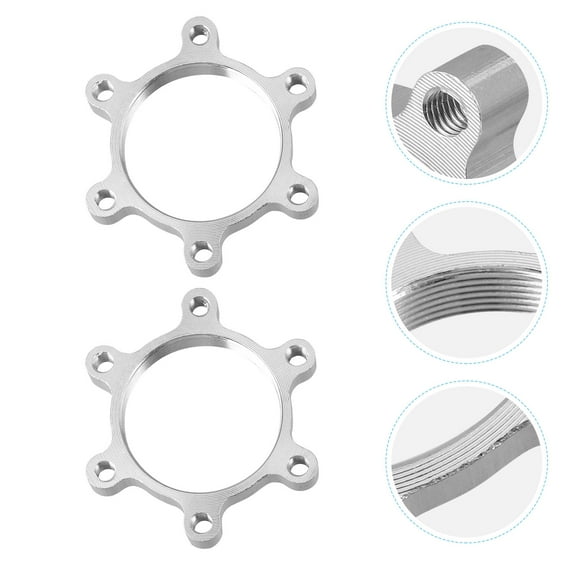 UNOMOR 6pcs Bike Brake Disc Adapter for Cycling Aluminum Alloy Silver