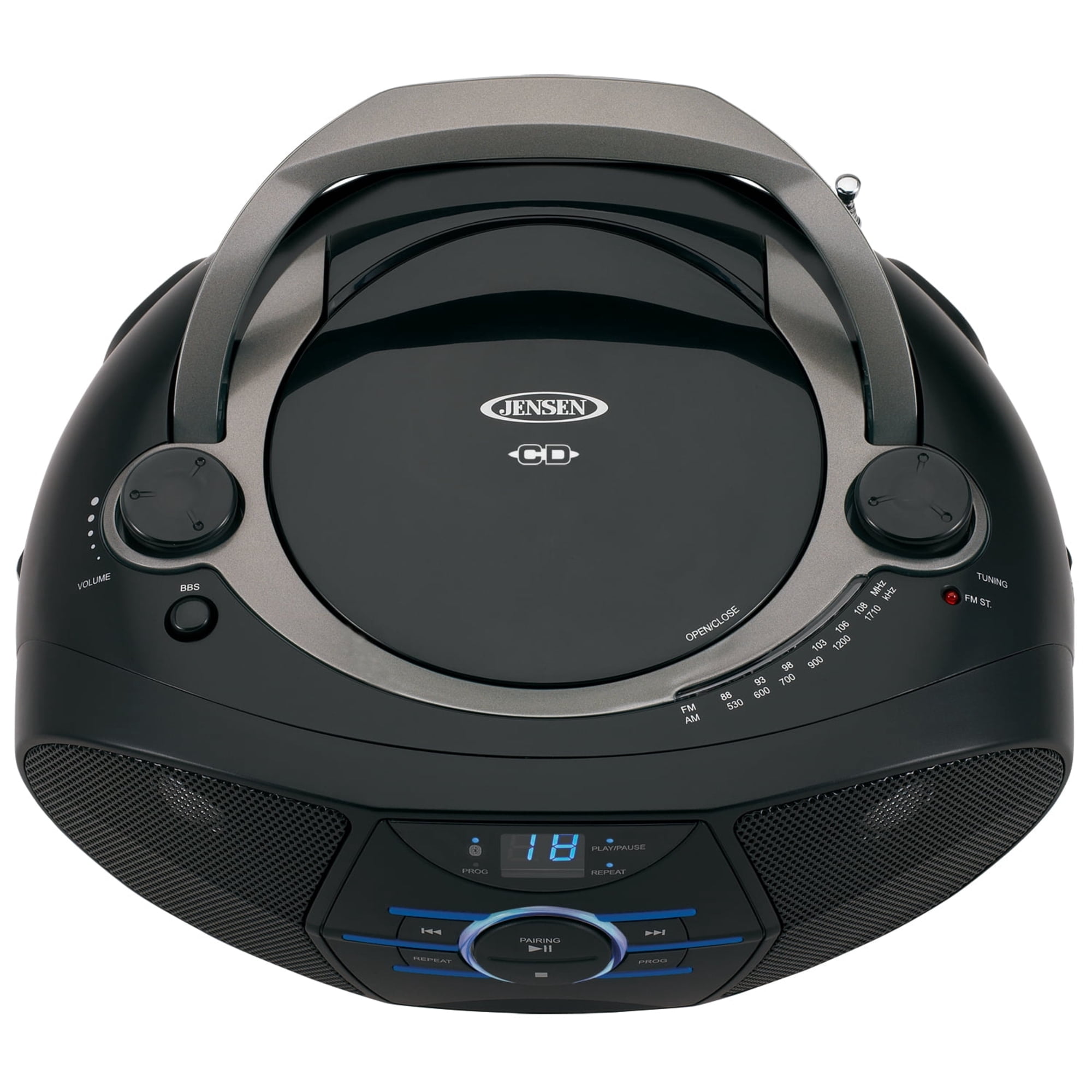 Jensen CD560 Portable Stereo Bluetooth Boombox With Cd Player And Am/Fm Radio