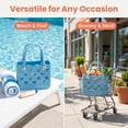 thumbnail image 3 of TRANSLINK Women's EVA Beach Tote Bag 11" Waterproof Small Sand-Resistant Carryall for Pool Vacation Storage Bin Blue, 3 of 8