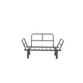 thumbnail image 3 of Beige Futon, 24" Product Width | Great for Balconies, Compact Size, 3 of 4