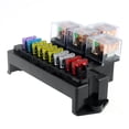 thumbnail image 1 of Amdohai 10 Way Fuse Box 5-Pin Socket Base Relay Fuse Holder Block with 13Pcs Standard Blade Fuses Universal for Auto Interior Parts, 1 of 8