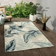thumbnail image 3 of HomeRoots 5' X 7' Blue And Gray Floral Stain Resistant Indoor Outdoor Area Rug, 3 of 10