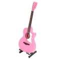 thumbnail image 4 of Modelo de instrumento de guitarra material de haya Diseño preciso Modelo de guitarra rosa para grandes regalos para tocar ANGGREK Otros, 4 of 8
