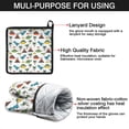 thumbnail image 7 of Dinosaurs Volcano Palm White Pattern Kitchen Oven Mitt and Pot Holder Sets 4 Pcs for Baking, Cooking and Grilling, Heat Resistant Up To 392 °F, 7 of 7