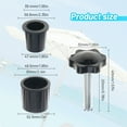 thumbnail image 3 of Umbrella Base Stand Replacement Part Outdoor Patio Umbrella Hole Rings Plugs Cover with Thread Screw Replacement Knob, 3 of 12