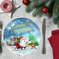 thumbnail image 7 of Blue Christmas Theme Paper Plate Decoration Disposable Stamping Paper Cups Paper Plate Set of 10Pcs, 7 of 7