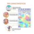 thumbnail image 3 of Bolsas Plástico Resellable LAB.G 20 x 14 cm 50 PZS Tornasol Holografica, 3 of 4