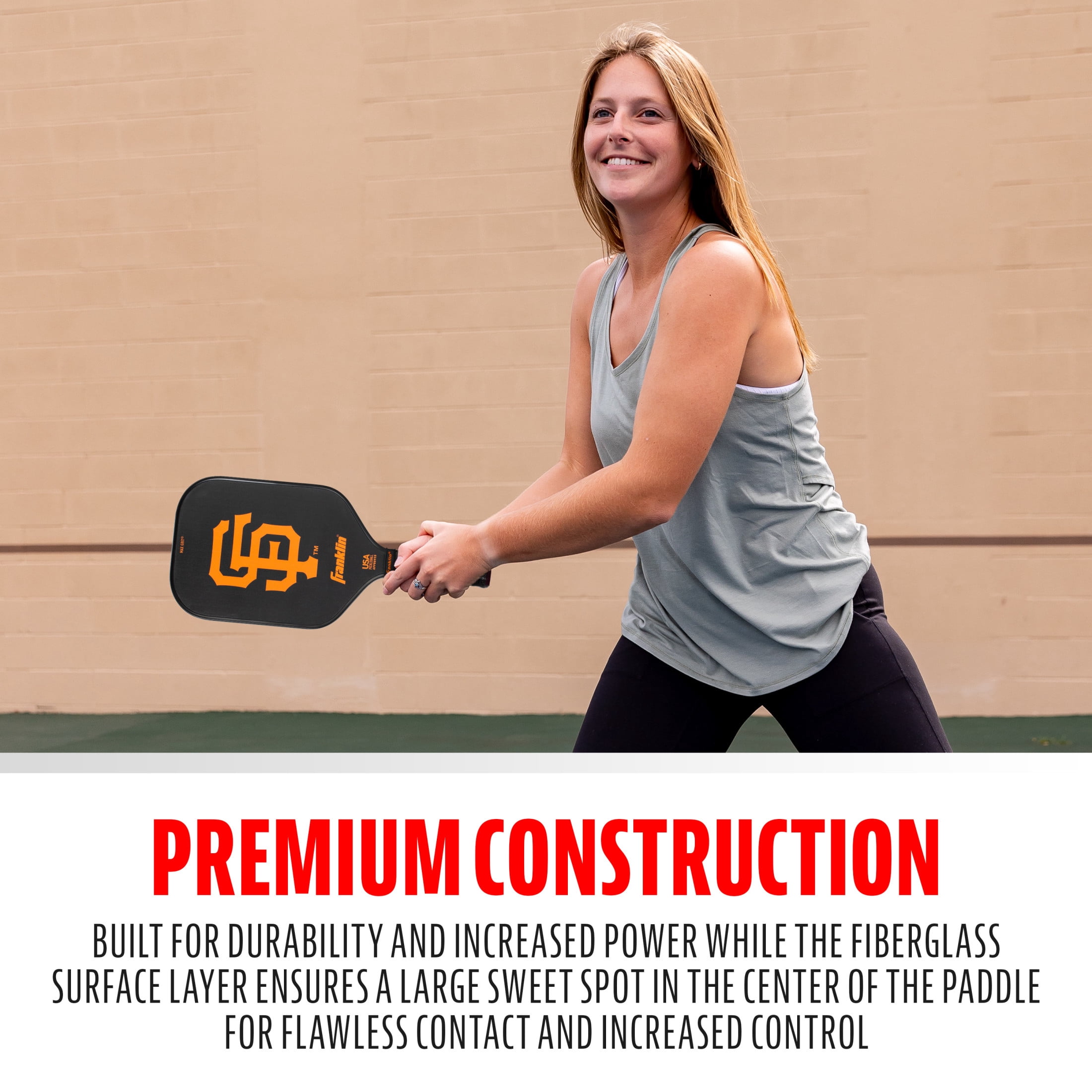 Franklin Sports MLB San Francisco Giants Pickleball Paddle - Official MLB Team Pickleball Paddles - USAP (USAPA) Approved Premium Quality Pickleball Paddles - Authentic Team Logos + Colors