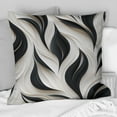 thumbnail image 2 of Designart "Elegant Minimalism In Black And White I" Striped Printed Throw Pillow, 2 of 5