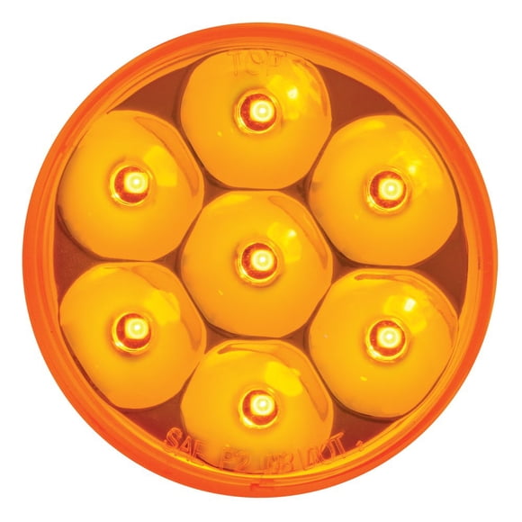 Grand General 76580 Ámbar 2-1/2"" Perla De Perfil Bajo 7 Led Marcador Sellado/Luz De Liquidación