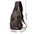 !Herrnalise Men's Leather Sling Bag,Lightweight Outdoor Sports Leisure