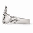 thumbnail image 3 of Stainless Steel Polished Claddagh Ring Size: 6; for Adults and Teens; for Women and Men, 3 of 7