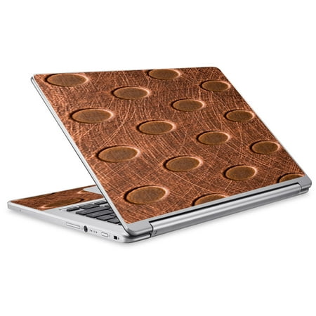 Skin Decal For Acer Chromebook R13 Laptop Vinyl Wrap / Copper Grid Panel Metal