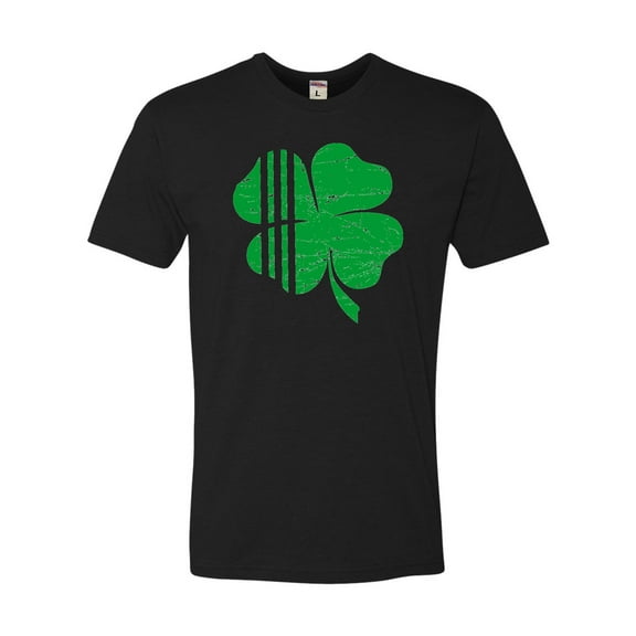 Adult Distressed Shamrock St. Patrick's Day Irish Pride Deluxe T-Shirt