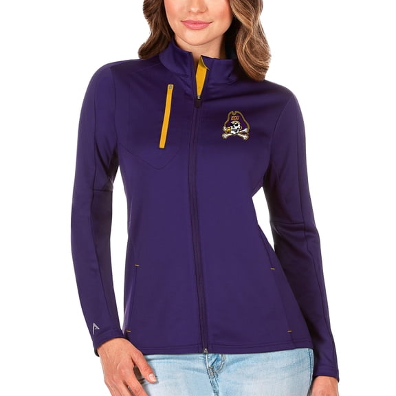 Women's Antigua Purple/Gold ECU Pirates Generation Full-Zip Jacket
