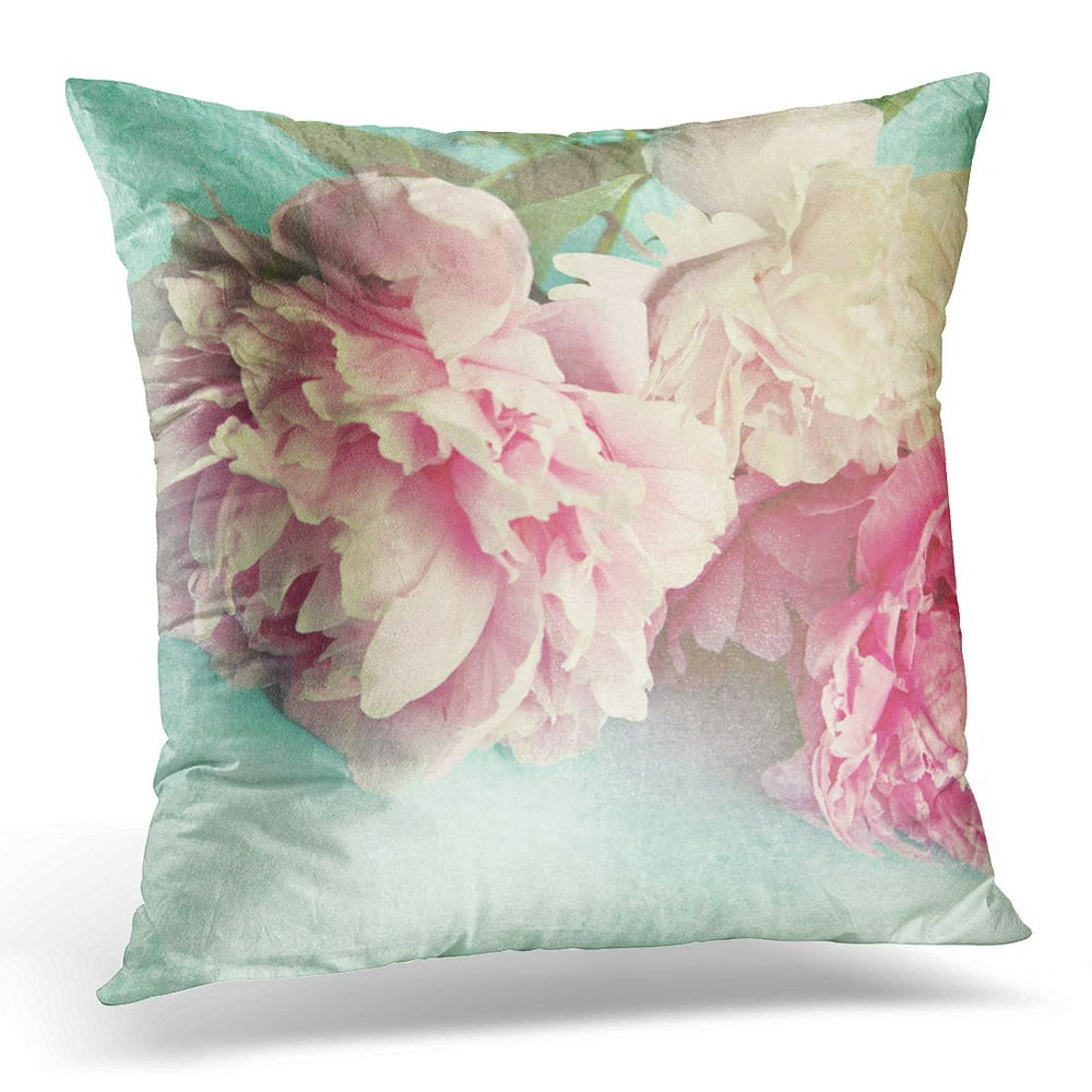 STOAG Shabbychic Shabby Chic Pink Aqua Throw Pillowcase Cushion Case