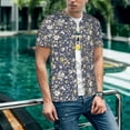 thumbnail image 6 of KLL Daisies Flowers for Men's Baseball Shirts,Short Sleeve Casual Shirts Button Down Shirt for Men Beach Summer Wedding Shirt-3X-Large, 6 of 7