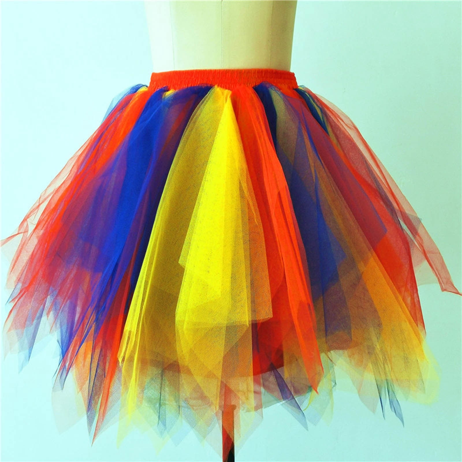 Fesfesfes Women Skirt Color Skirts Pleated Gauze Short Skirt Adult