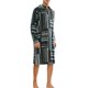 thumbnail image 4 of INSPIRAR CHIC Camisas de dormir de manga larga para hombres con patrón geométrico irregular Henley en azul marino S, 4 of 4