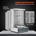 thumbnail image 2 of KFFKFF Electric Vertical Chicken Grill Machine Countertop BBQ Rotisserie Stainless Steel Body with 2 Burners for Restaurant Dinner Home Kitchen, 2 of 9