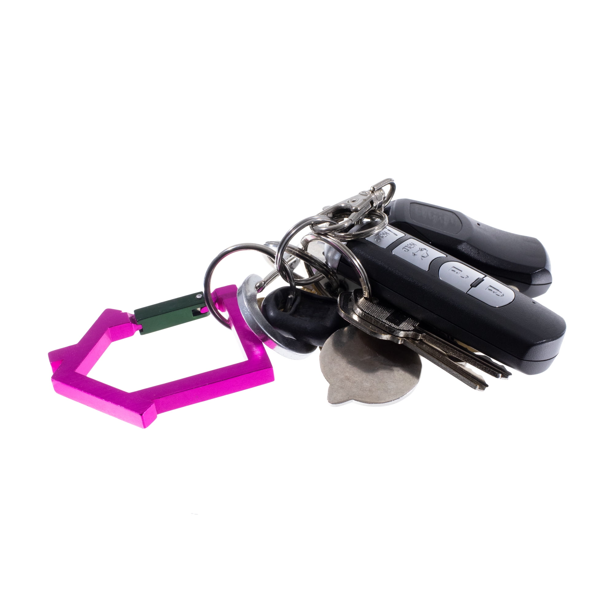 West Coast Paracord House Shaped Carabiner with Split Key Ring - Colored Aluminum - Multiple Pack Sizes and Colors to Choose From