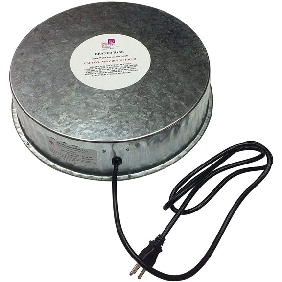 Farm Innovators Model HP-125 Heated Base for Metal Poultry Founts, 125-Watt Single Pack — Residential Use, Standard Application