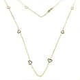 thumbnail image 2 of 18k Solid Yellow Gold Open Hearts in different positions Long Necklace 24 inches, 2 of 3