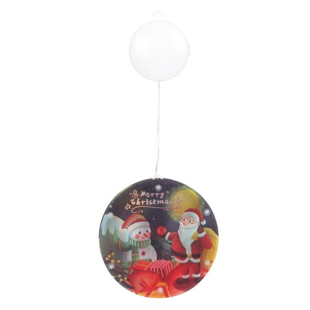 

NUOLUX Christmas Hanging Window Light Lights Ornaments Santa Light Tree Decoration Ornament Lighted Novelty Led Holiday Snowman